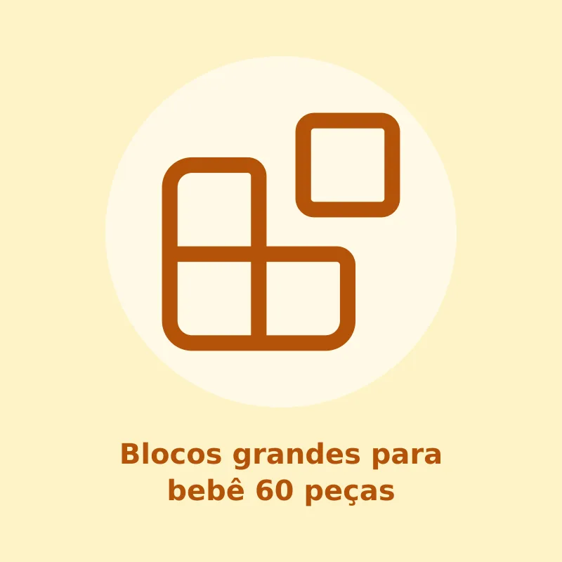Blocos grandes para bebê 60 peças