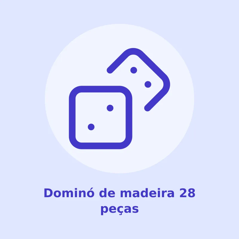 Dominó de madeira 28 peças