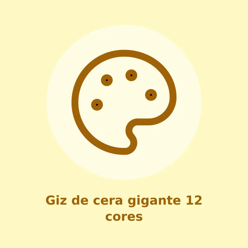 Giz de cera gigante 12 cores