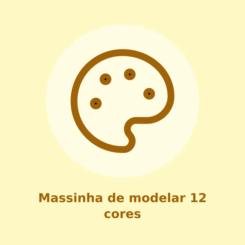Massinha de modelar 12 cores