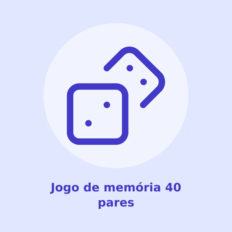 Jogo de memória 40 pares