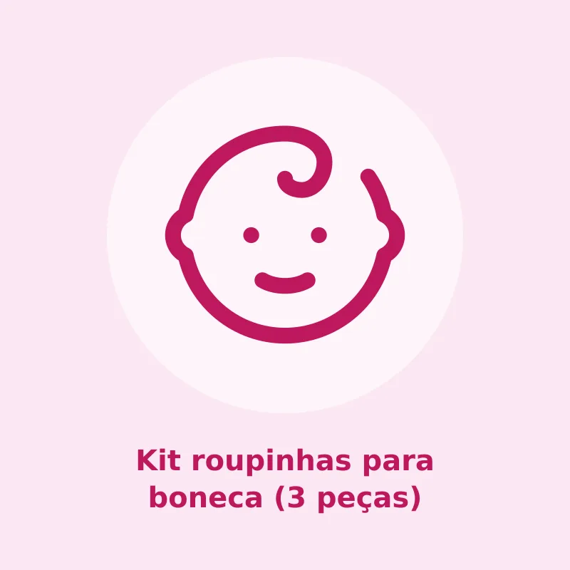 Kit roupinhas para boneca (3 peças)
