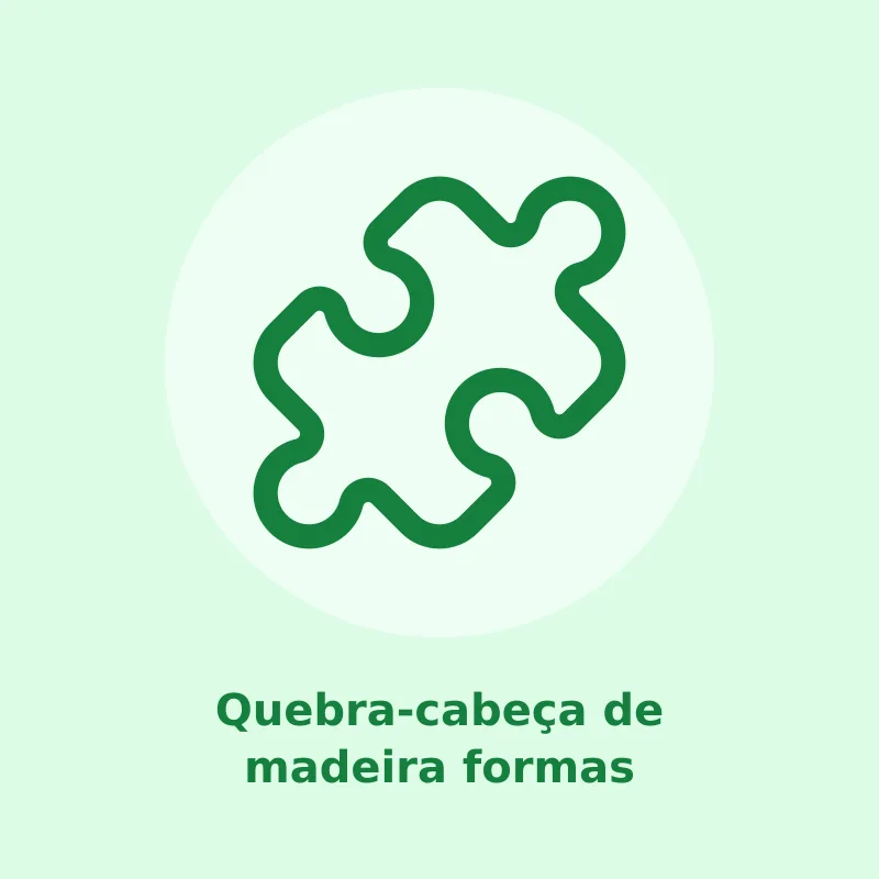 Quebra-cabeça de madeira formas