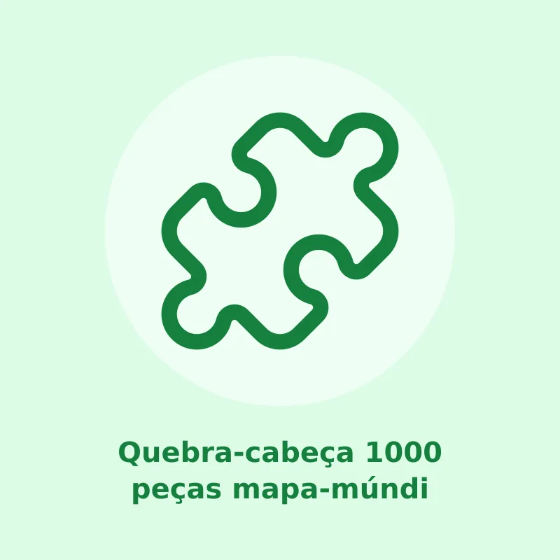 Quebra-cabeça 1000 peças mapa-múndi