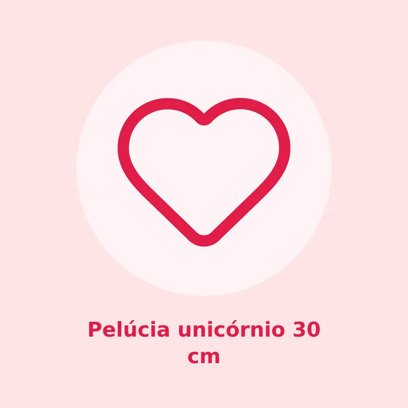 Pelúcia unicórnio 30 cm