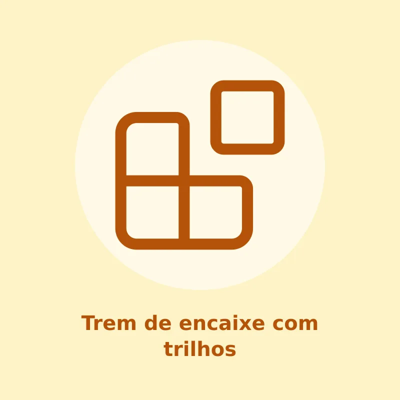 Trem de encaixe com trilhos