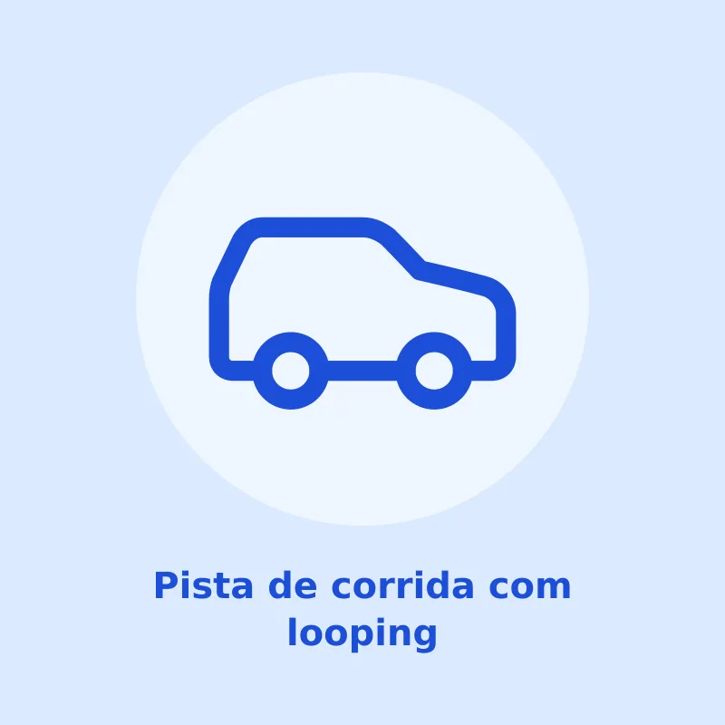 Pista de corrida com looping