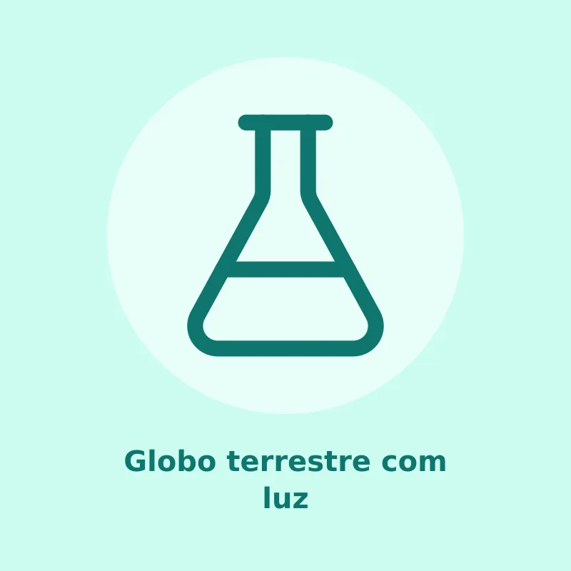 Globo terrestre com luz