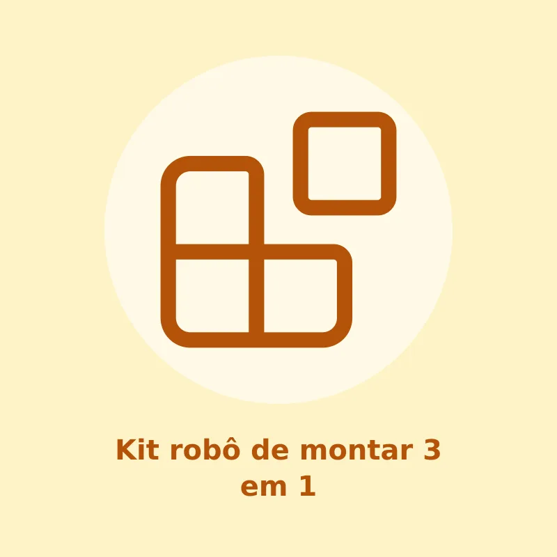 Kit robô de montar 3 em 1