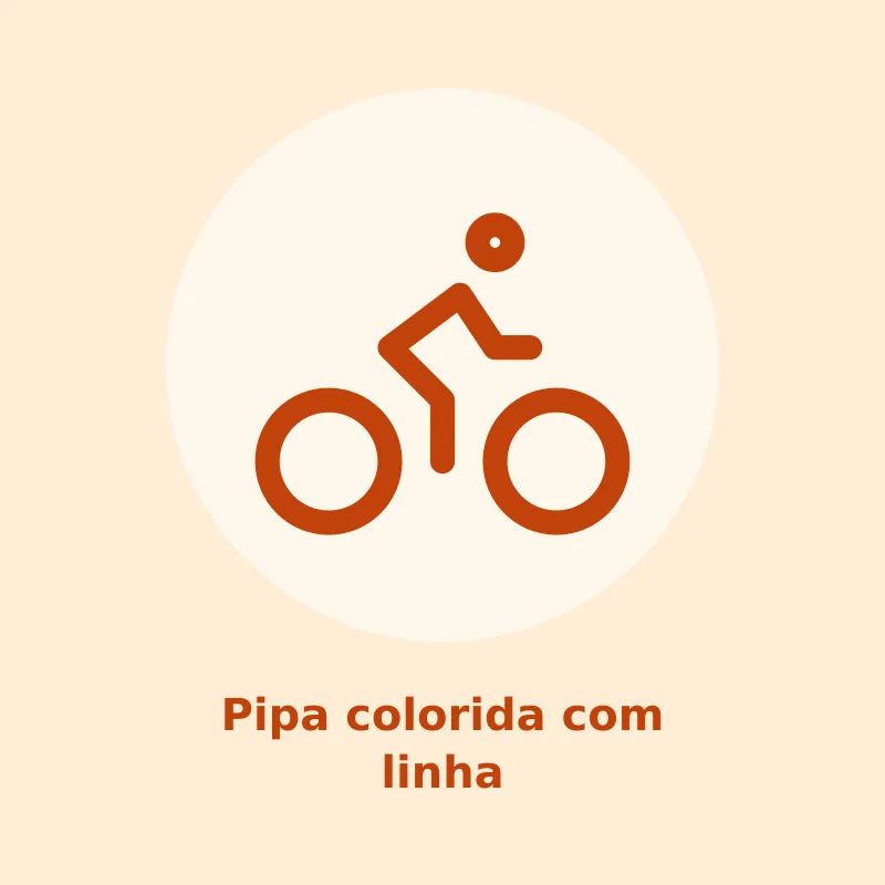 Pipa colorida com linha
