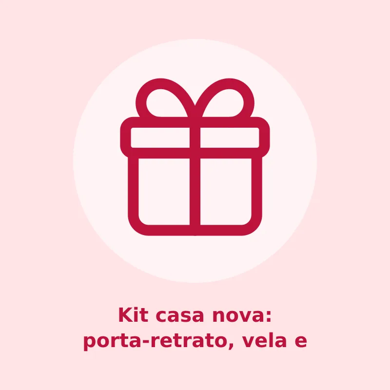 Kit casa nova: porta-retrato, vela e pano de prato