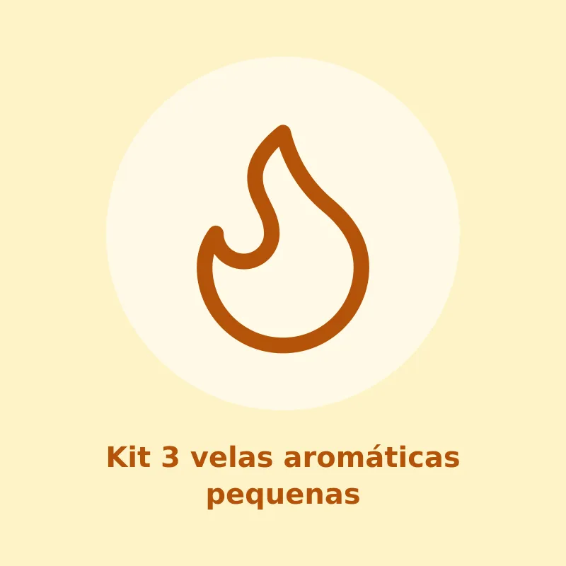 Kit 3 velas aromáticas pequenas
