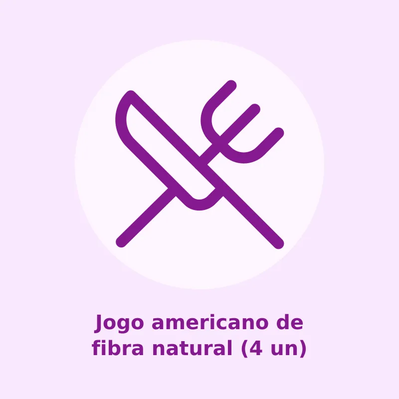 Jogo americano de fibra natural (4 un)