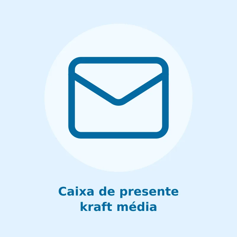 Caixa de presente kraft média