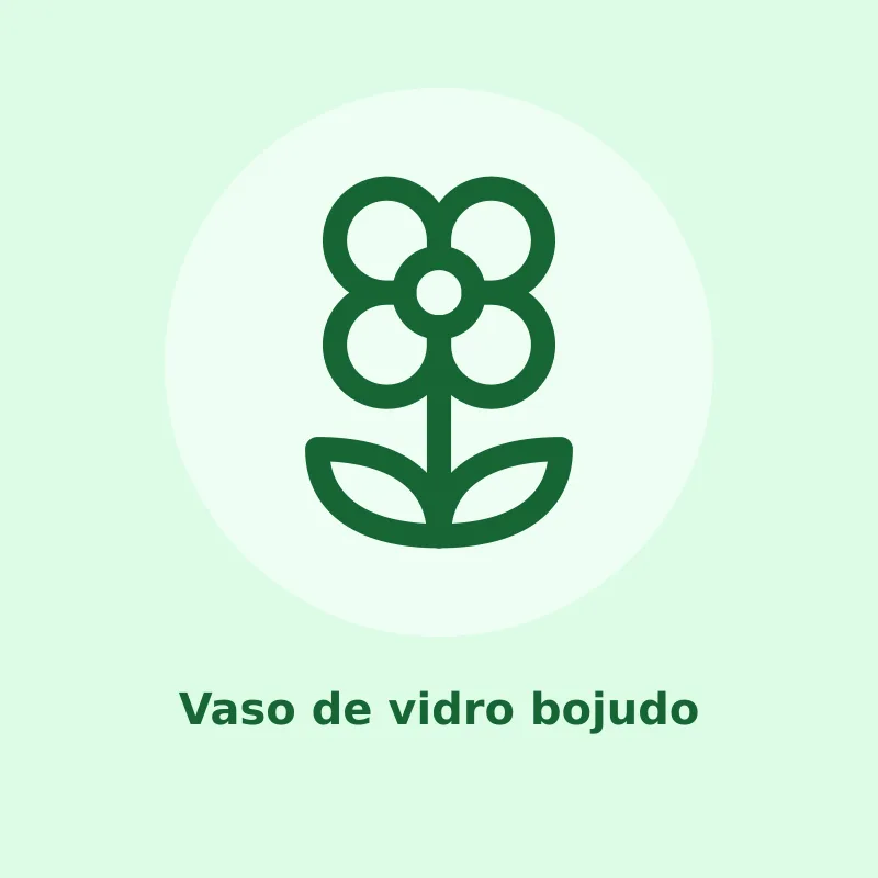 Vaso de vidro bojudo