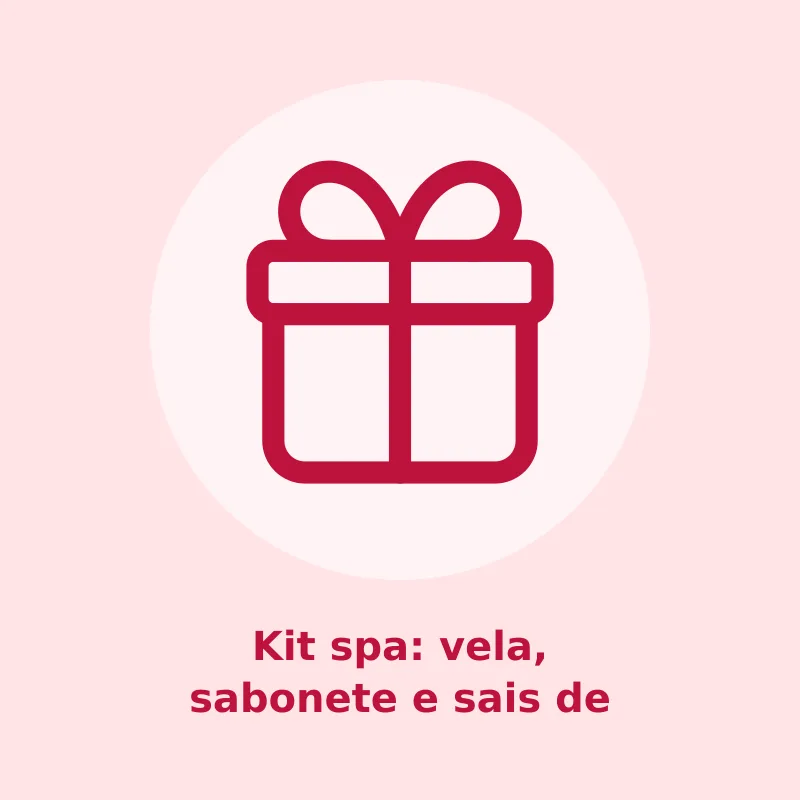 Kit spa: vela, sabonete e sais de banho