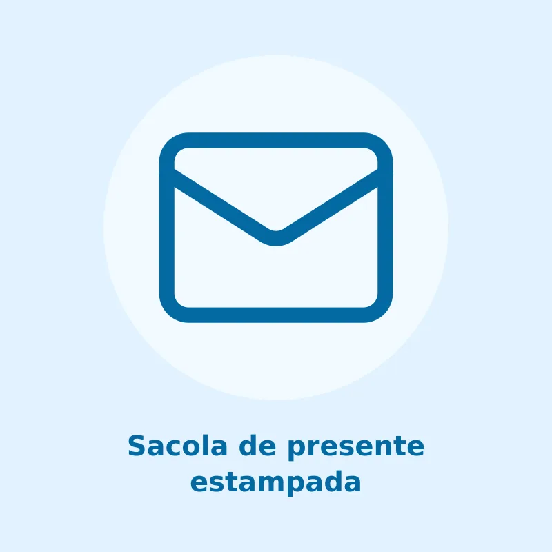 Sacola de presente estampada