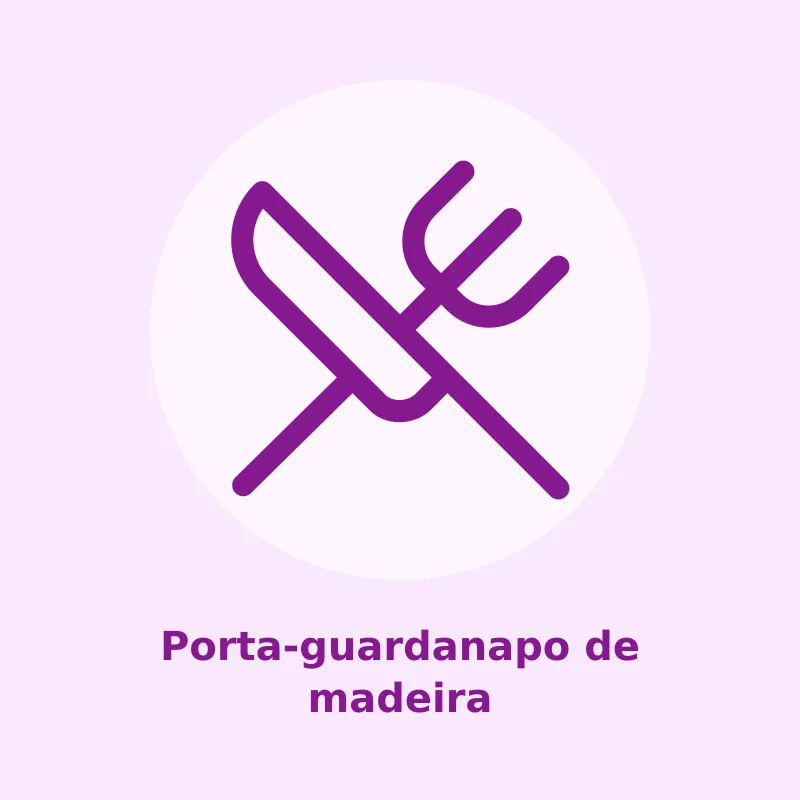 Porta-guardanapo de madeira