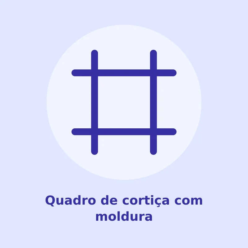 Quadro de cortiça com moldura
