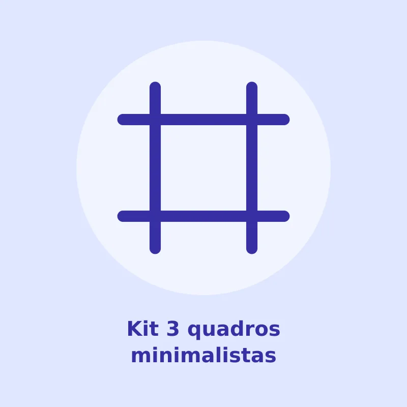 Kit 3 quadros minimalistas