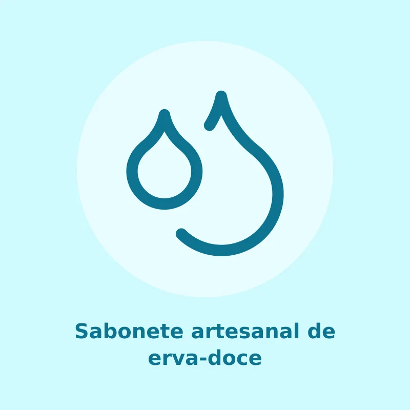 Sabonete artesanal de erva-doce