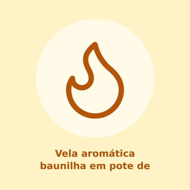 Vela aromática baunilha em pote de vidro